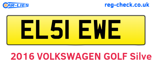 EL51EWE are the vehicle registration plates.