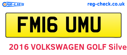 FM16UMU are the vehicle registration plates.