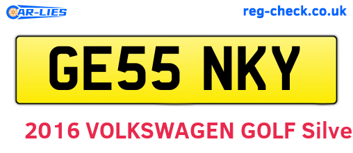 GE55NKY are the vehicle registration plates.