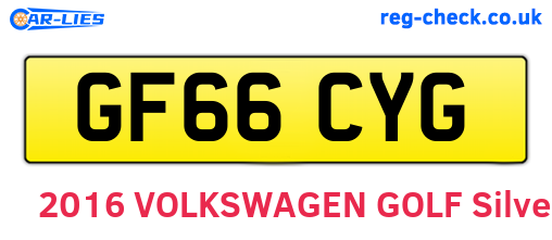 GF66CYG are the vehicle registration plates.