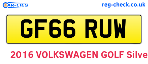 GF66RUW are the vehicle registration plates.