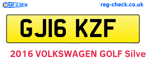 GJ16KZF are the vehicle registration plates.