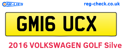 GM16UCX are the vehicle registration plates.