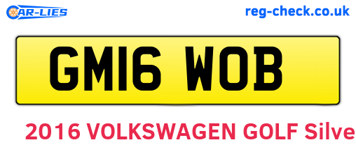 GM16WOB are the vehicle registration plates.