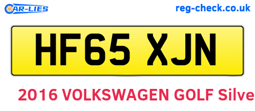 HF65XJN are the vehicle registration plates.
