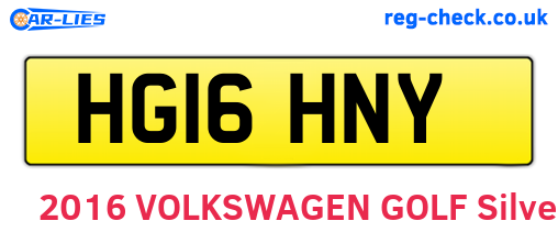HG16HNY are the vehicle registration plates.