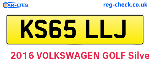 KS65LLJ are the vehicle registration plates.