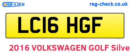 LC16HGF are the vehicle registration plates.