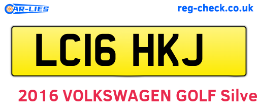 LC16HKJ are the vehicle registration plates.