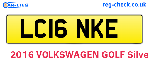 LC16NKE are the vehicle registration plates.