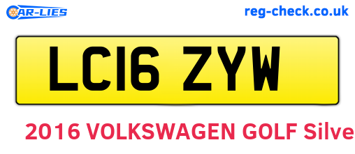 LC16ZYW are the vehicle registration plates.