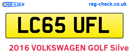 LC65UFL are the vehicle registration plates.