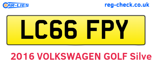 LC66FPY are the vehicle registration plates.
