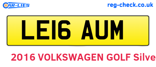 LE16AUM are the vehicle registration plates.