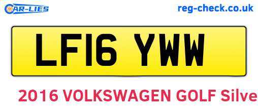 LF16YWW are the vehicle registration plates.