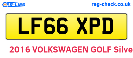 LF66XPD are the vehicle registration plates.