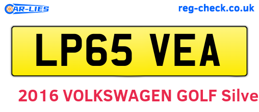LP65VEA are the vehicle registration plates.