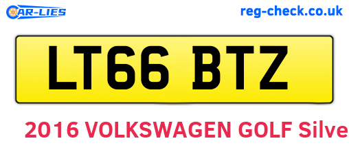 LT66BTZ are the vehicle registration plates.