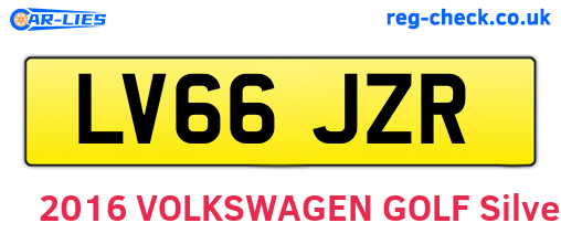 LV66JZR are the vehicle registration plates.