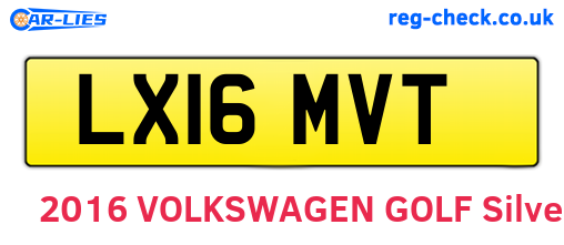 LX16MVT are the vehicle registration plates.