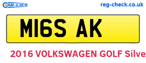 M16SAK are the vehicle registration plates.