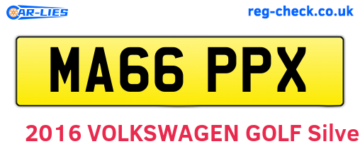 MA66PPX are the vehicle registration plates.