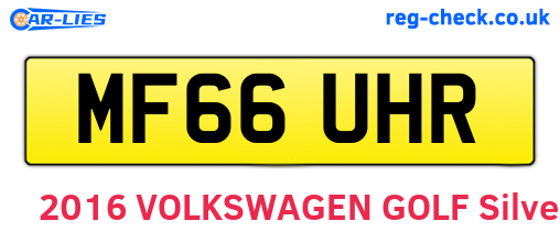 MF66UHR are the vehicle registration plates.