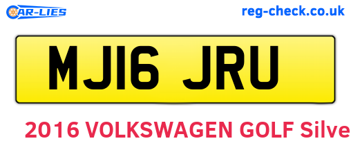 MJ16JRU are the vehicle registration plates.
