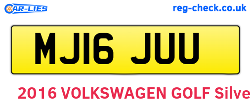 MJ16JUU are the vehicle registration plates.