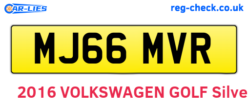 MJ66MVR are the vehicle registration plates.