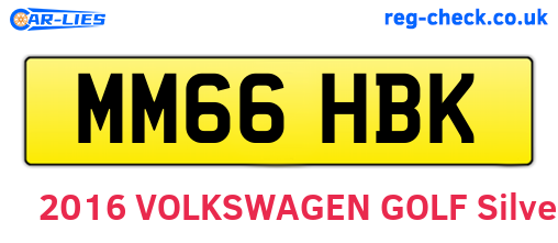 MM66HBK are the vehicle registration plates.