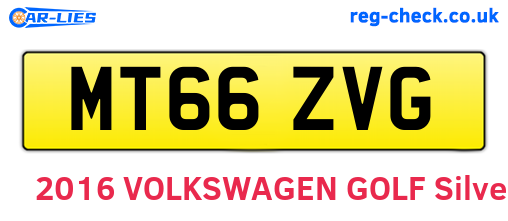 MT66ZVG are the vehicle registration plates.
