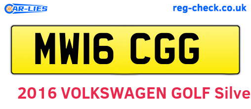 MW16CGG are the vehicle registration plates.