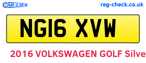 NG16XVW are the vehicle registration plates.