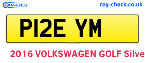 P12EYM are the vehicle registration plates.