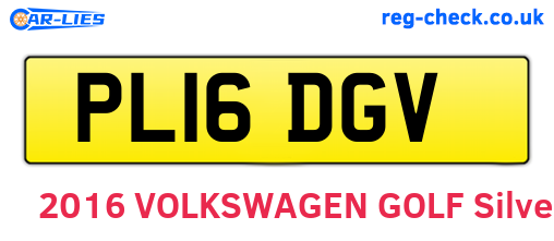 PL16DGV are the vehicle registration plates.