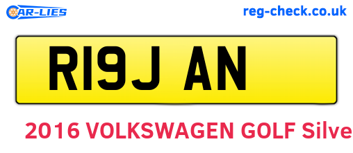 R19JAN are the vehicle registration plates.