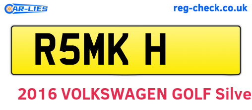R5MKH are the vehicle registration plates.