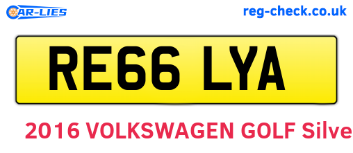 RE66LYA are the vehicle registration plates.