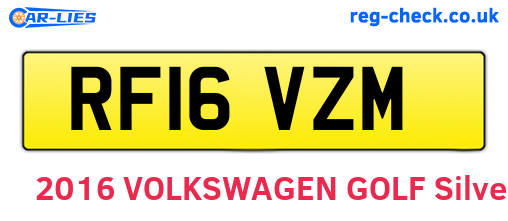 RF16VZM are the vehicle registration plates.