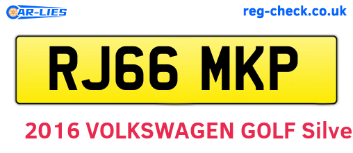 RJ66MKP are the vehicle registration plates.