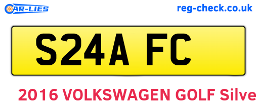 S24AFC are the vehicle registration plates.