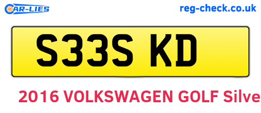 S33SKD are the vehicle registration plates.