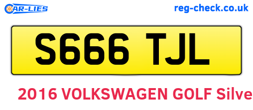 S666TJL are the vehicle registration plates.