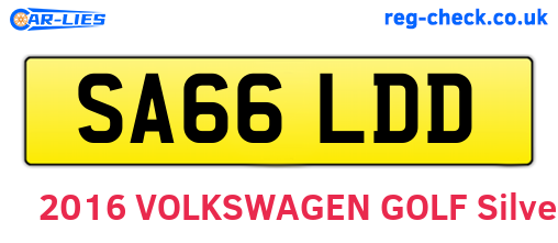 SA66LDD are the vehicle registration plates.