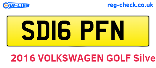 SD16PFN are the vehicle registration plates.
