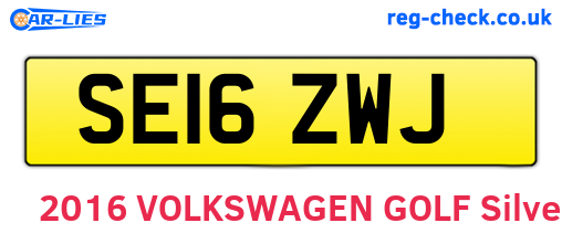 SE16ZWJ are the vehicle registration plates.