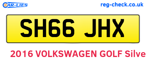 SH66JHX are the vehicle registration plates.