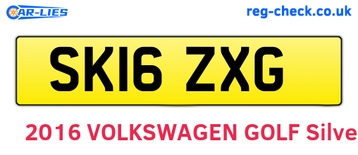 SK16ZXG are the vehicle registration plates.