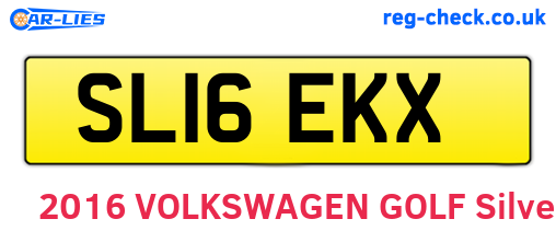 SL16EKX are the vehicle registration plates.